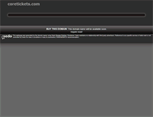 Tablet Screenshot of coretickets.com